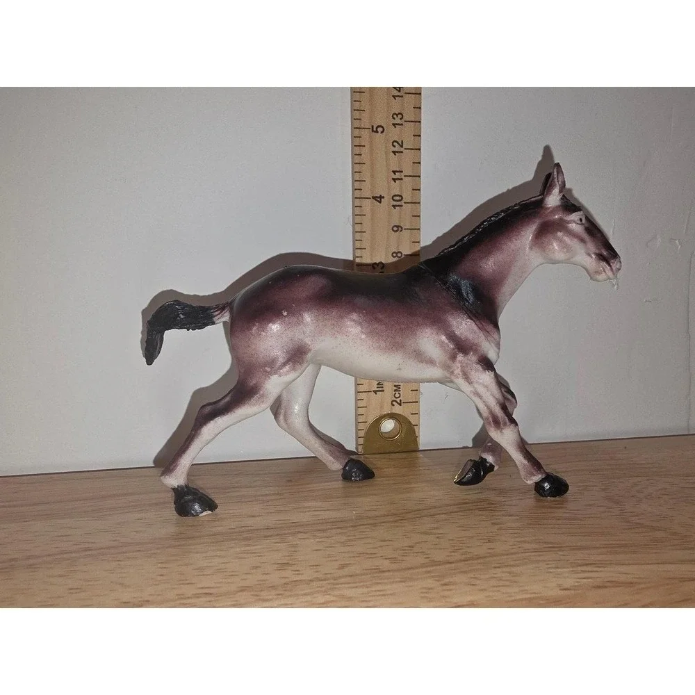 Vintage Toy Horse Figurine Brown and Black walking mule replacement Toy